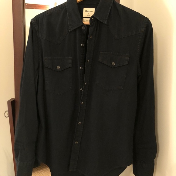 gap denim western shirt